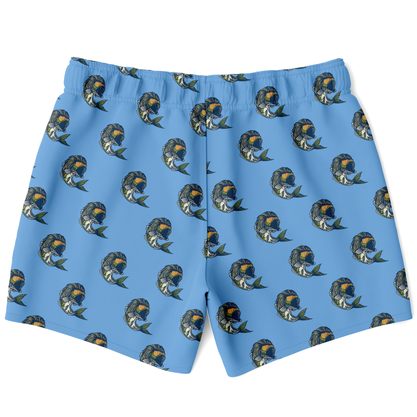 Bass Mullet Men's Swim Trunks - Blue