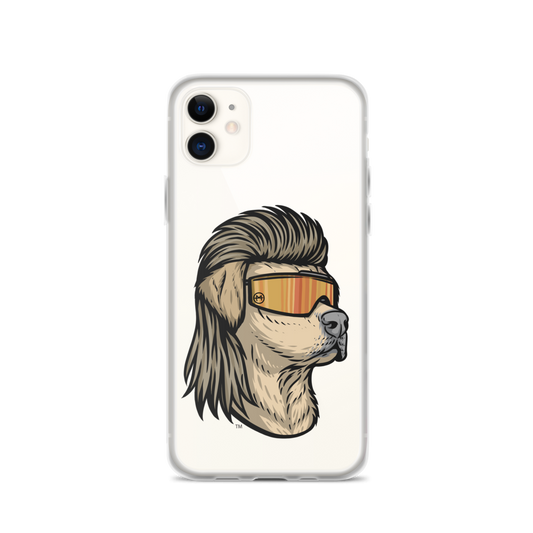 Yellow Lab Mullet iPhone Case - Clear
