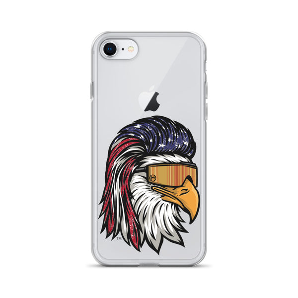 Eagle Mullet USA iPhone Case - Clear