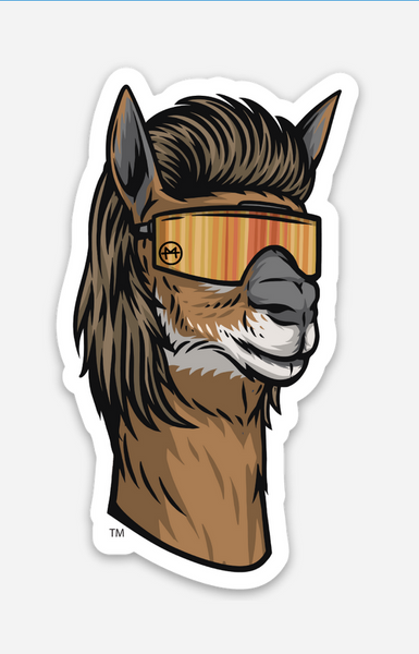 Llama Mullet Sticker