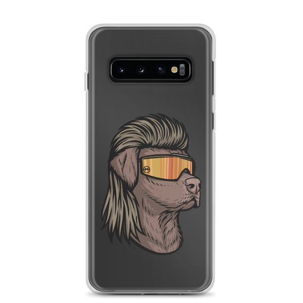Chocolate Lab Mullet Samsung Case - Clear