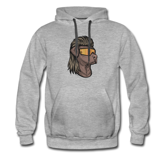 Chocolate Lab Mullet Premium Hoodie - heather gray