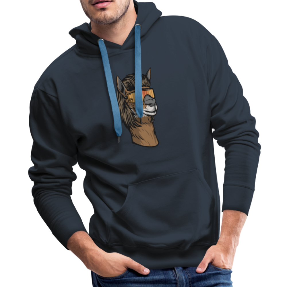 Llama Mullet Premium Hoodie - navy
