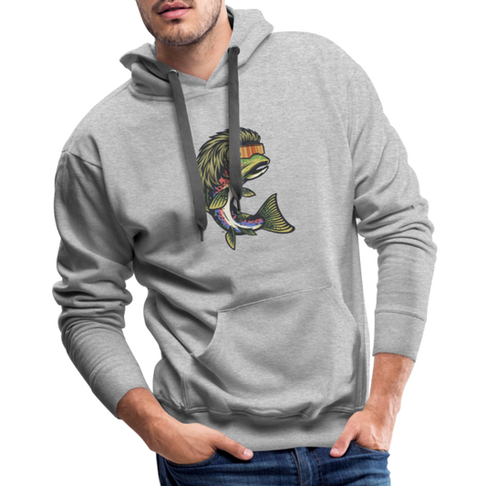 Trout Mullet Premium Hoodie - heather grey