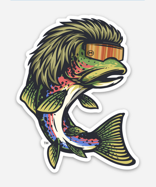 Trout Mullet Sticker