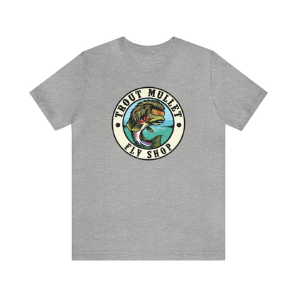 Trout Mullet Fly Shop Badge Tee