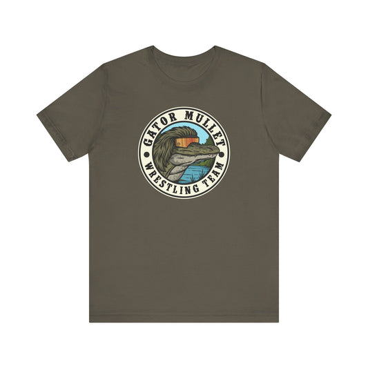 Gator Mullet Wrestling Team Badge Tee