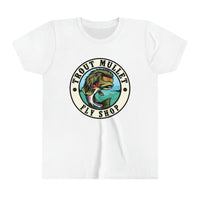 Trout Mullet Fly Shop Badge Youth Tee