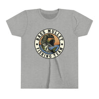 Bass Mullet Fishing Team Badge Youth Tee