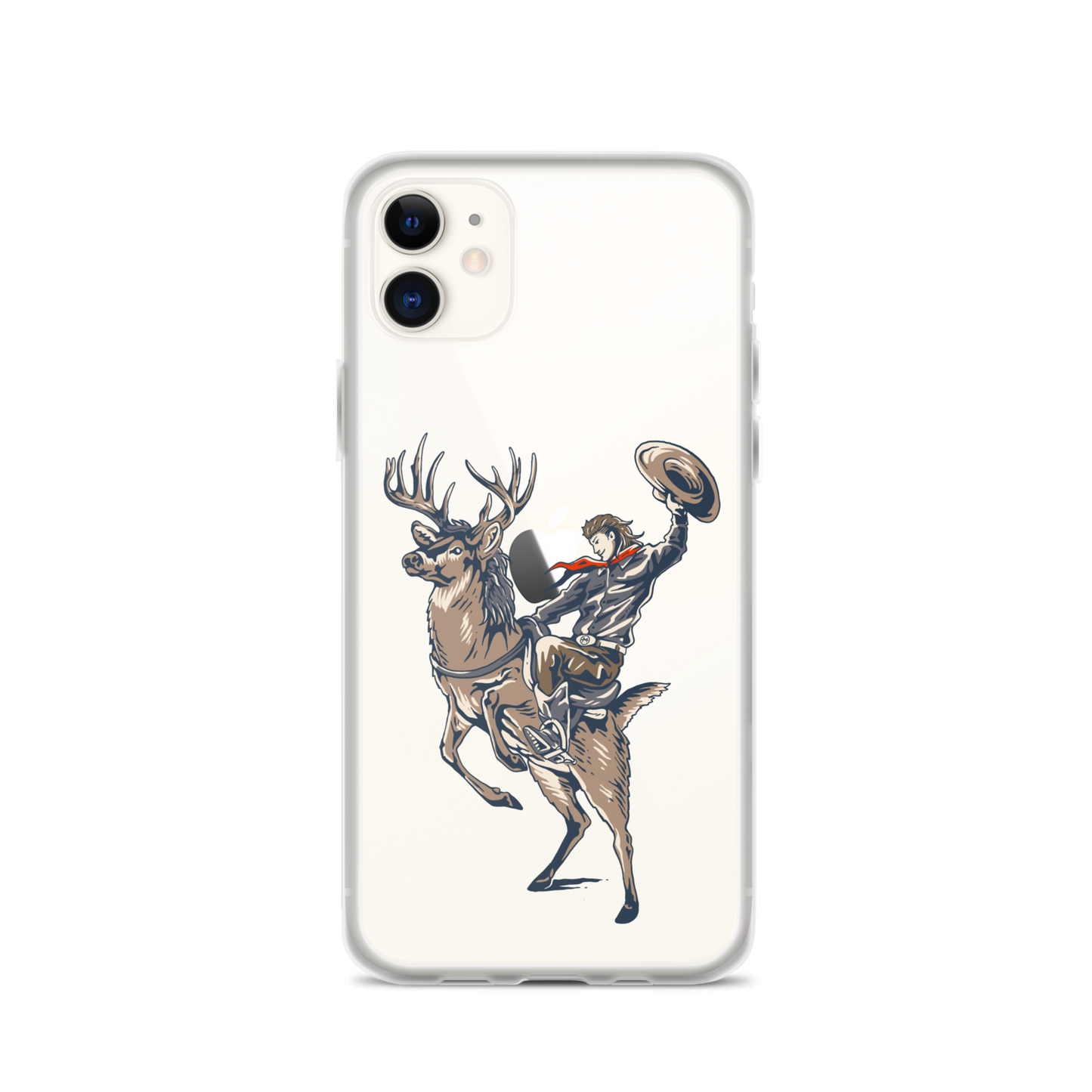 Deer Mullet Cowboy iPhone® Case - Clear