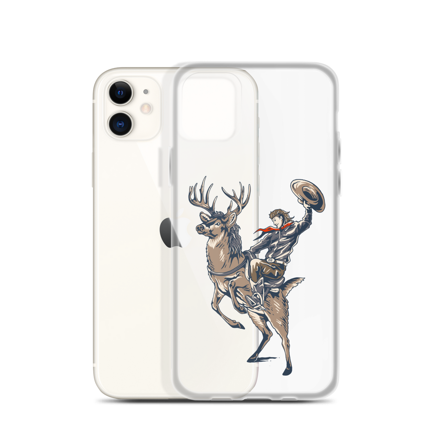 Deer Mullet Cowboy iPhone® Case - Clear