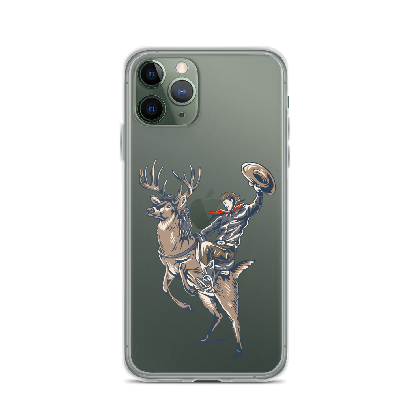 Deer Mullet Cowboy iPhone® Case - Clear