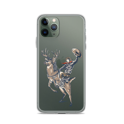 Deer Mullet Cowboy iPhone® Case - Clear