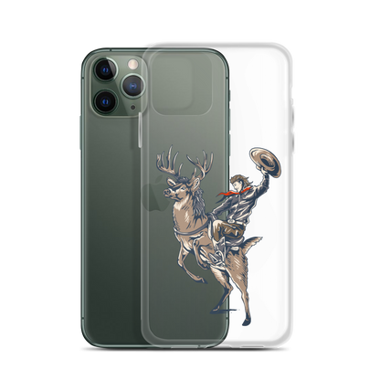 Deer Mullet Cowboy iPhone® Case - Clear