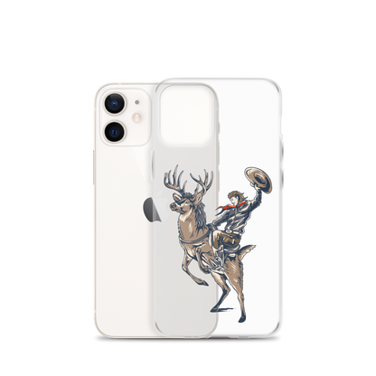 Deer Mullet Cowboy iPhone® Case - Clear