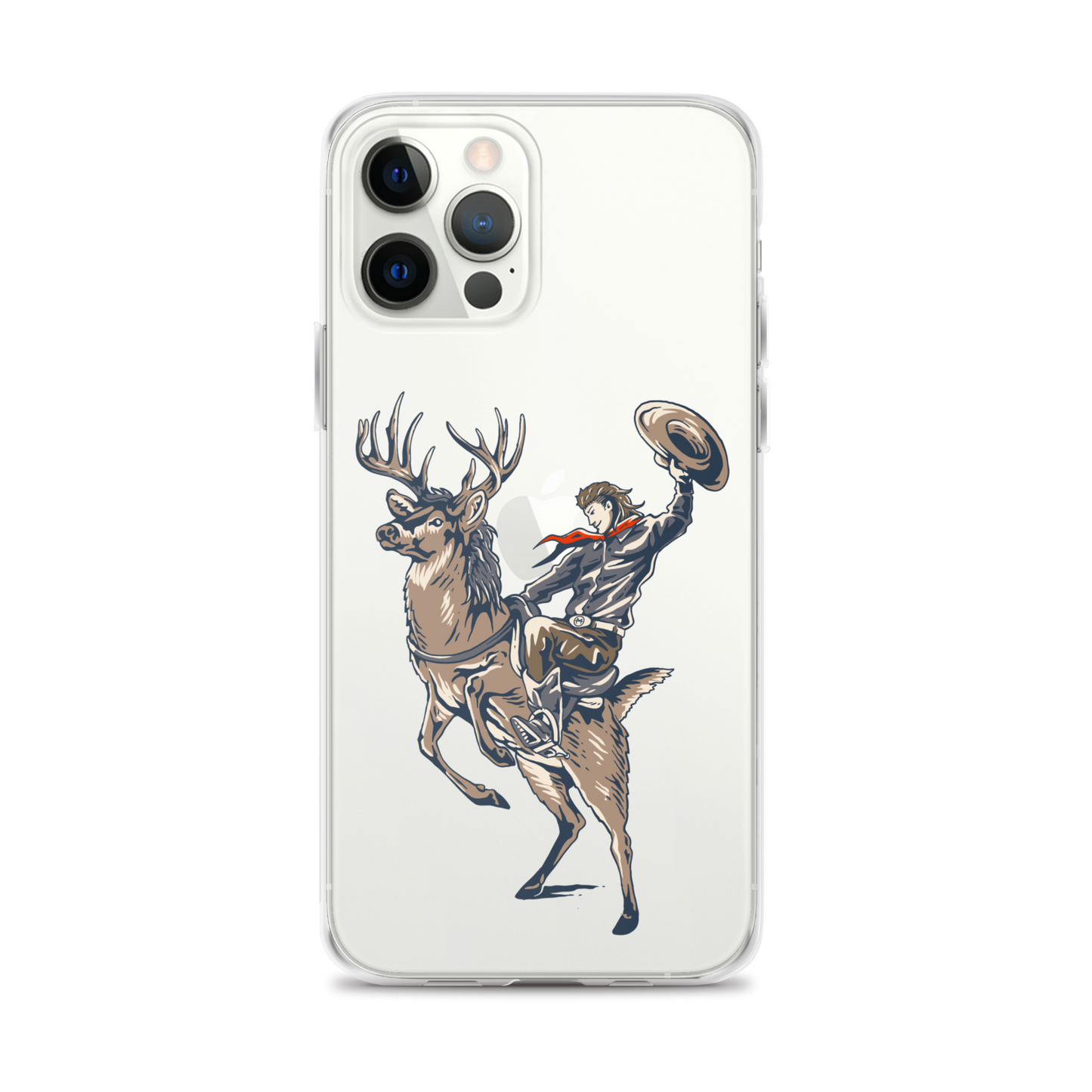 Deer Mullet Cowboy iPhone® Case - Clear