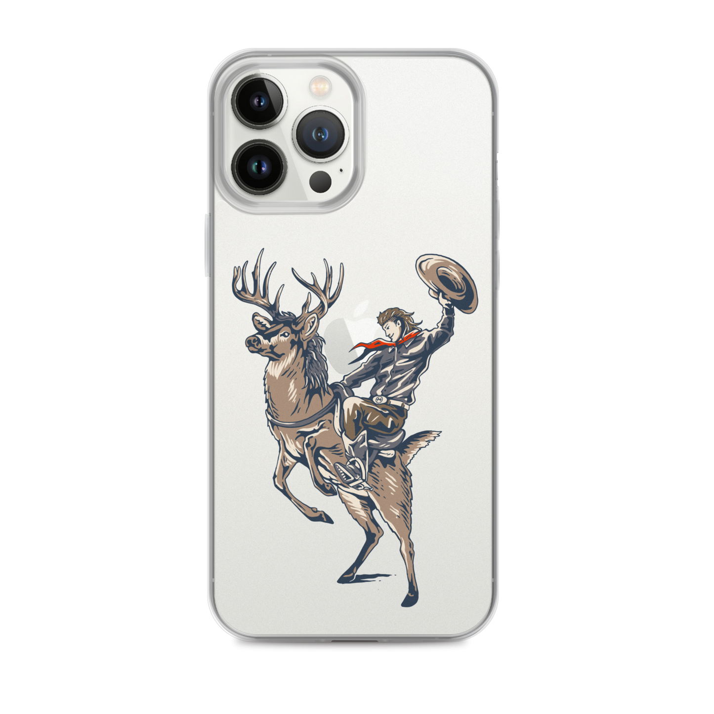 Deer Mullet Cowboy iPhone® Case - Clear