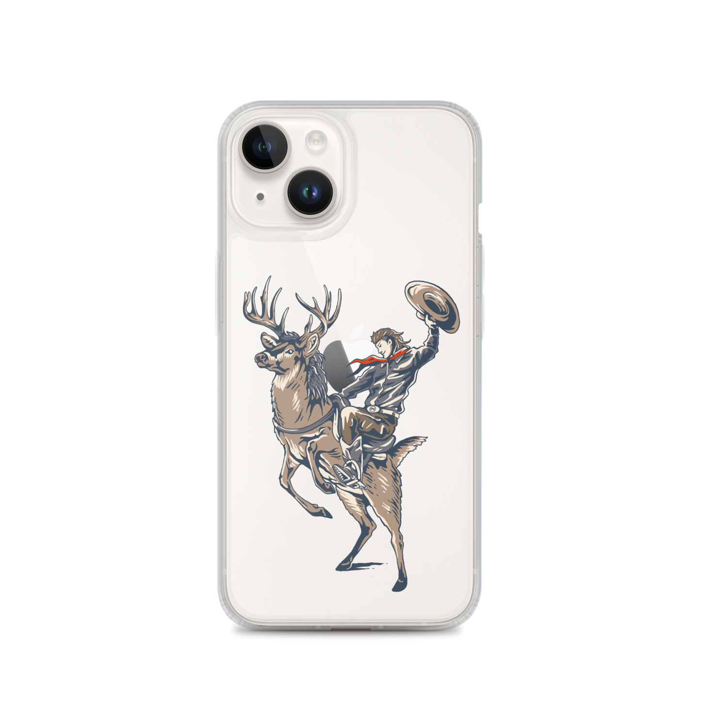 Deer Mullet Cowboy iPhone® Case - Clear