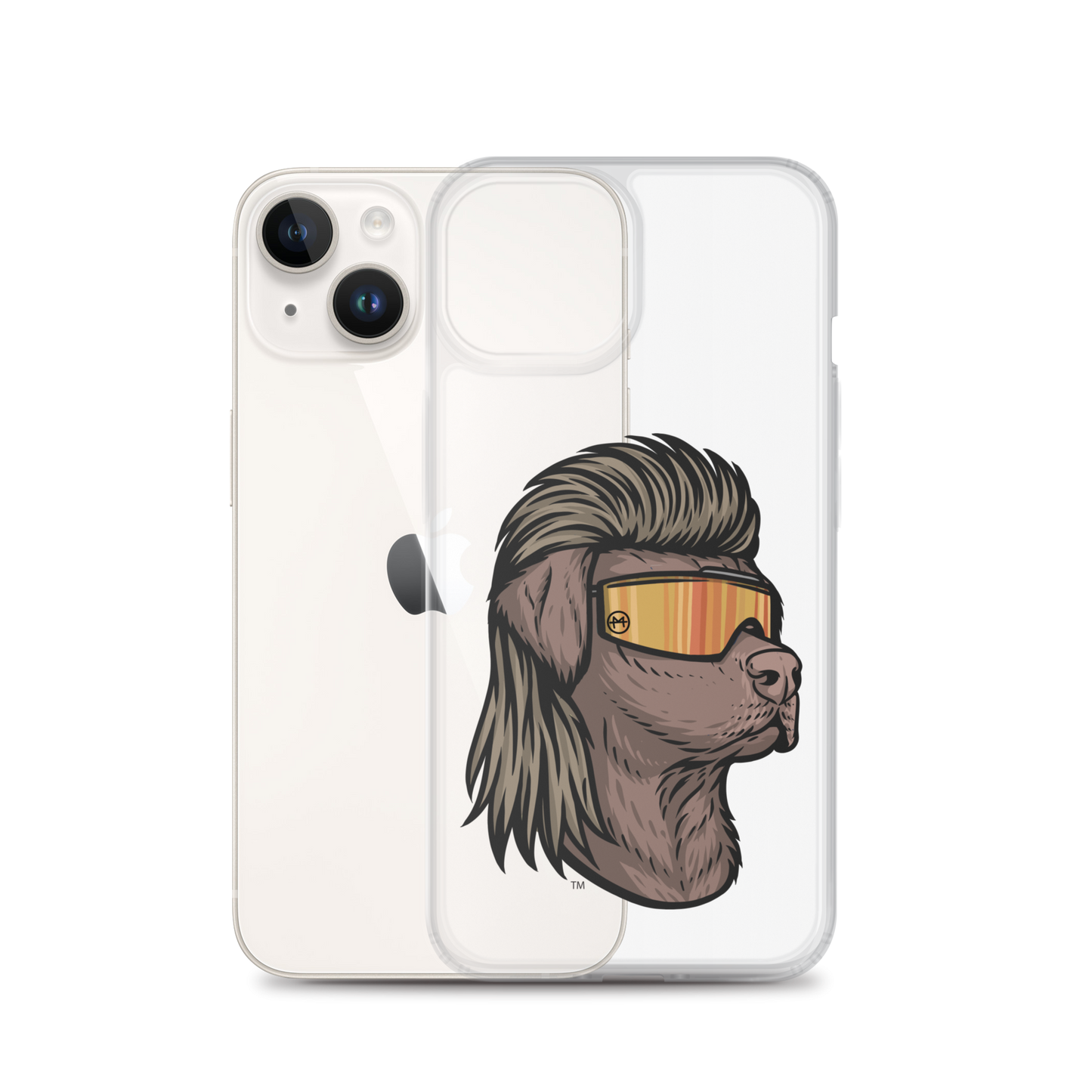 Chocolate Lab Mullet iPhone Case - Clear