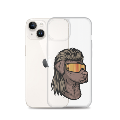 Chocolate Lab Mullet iPhone Case - Clear