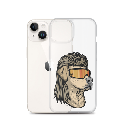 Yellow Lab Mullet iPhone Case - Clear