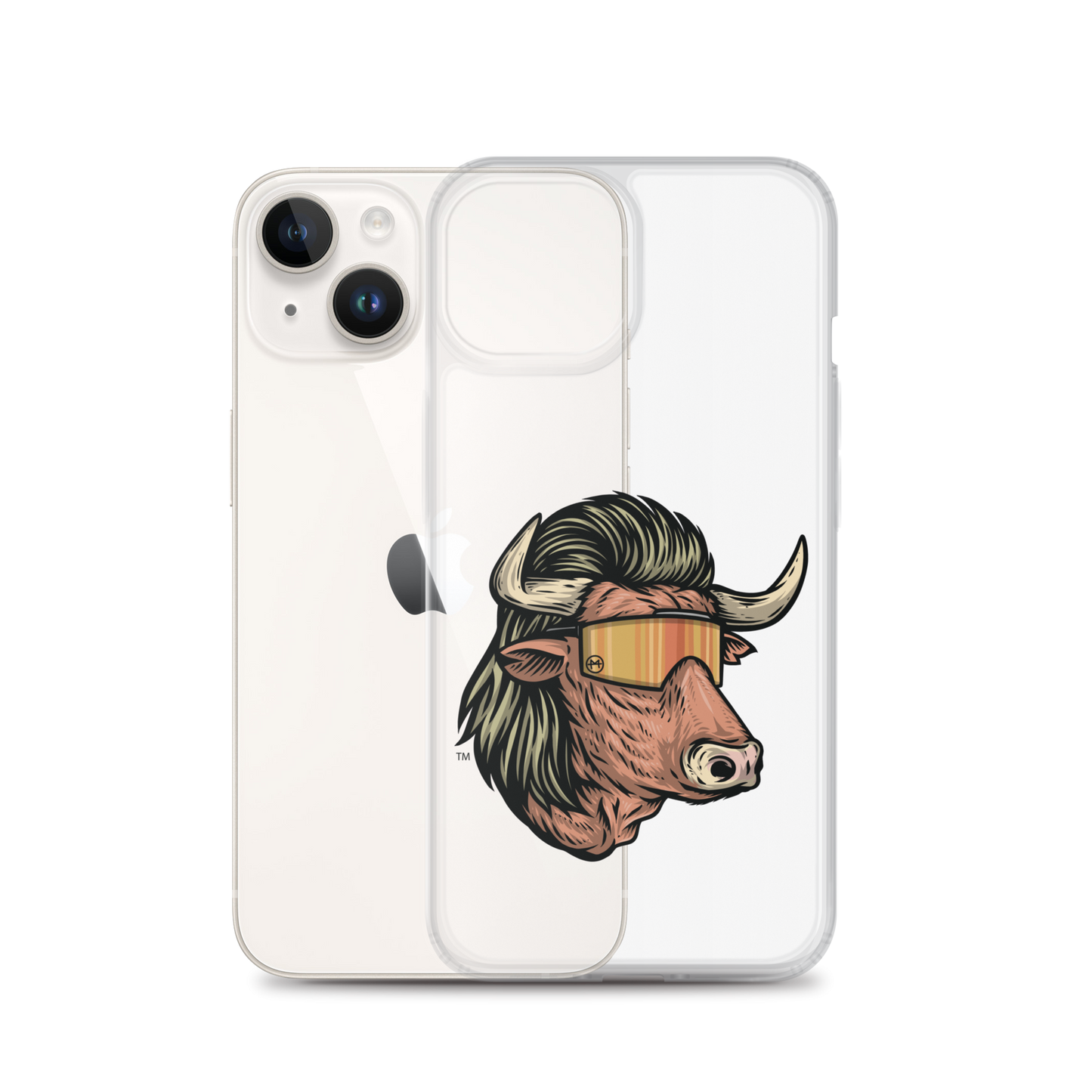 Bull Mullet iPhone Case - Clear