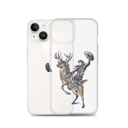 Deer Mullet Cowboy iPhone® Case - Clear