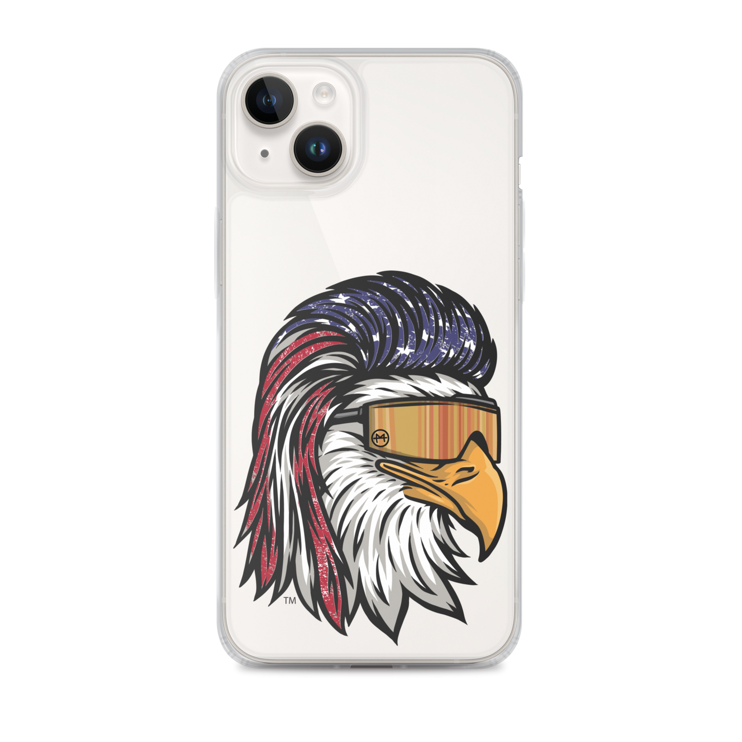 Eagle Mullet USA iPhone Case - Clear