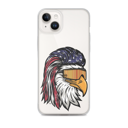 Eagle Mullet USA iPhone Case - Clear