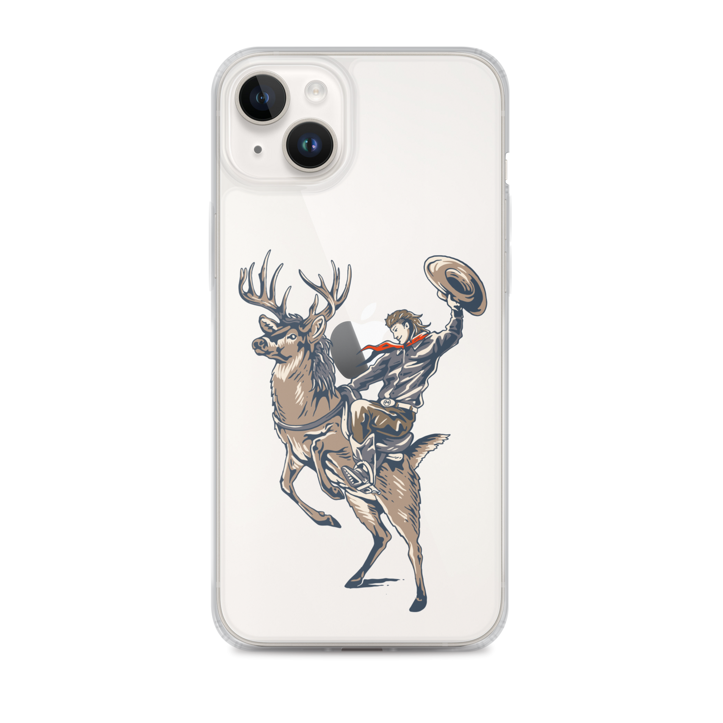 Deer Mullet Cowboy iPhone® Case - Clear