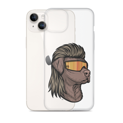 Chocolate Lab Mullet iPhone Case - Clear