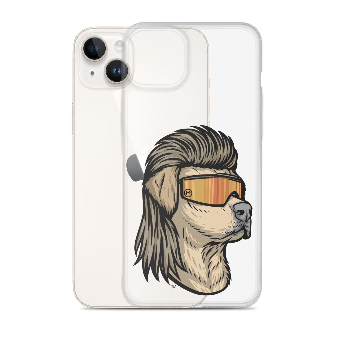 Yellow Lab Mullet iPhone Case - Clear