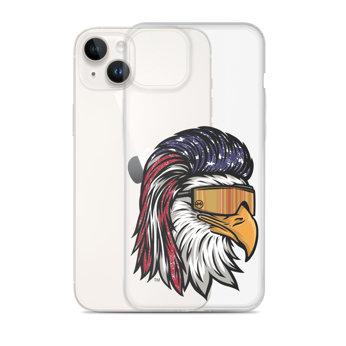 Eagle Mullet USA iPhone Case - Clear