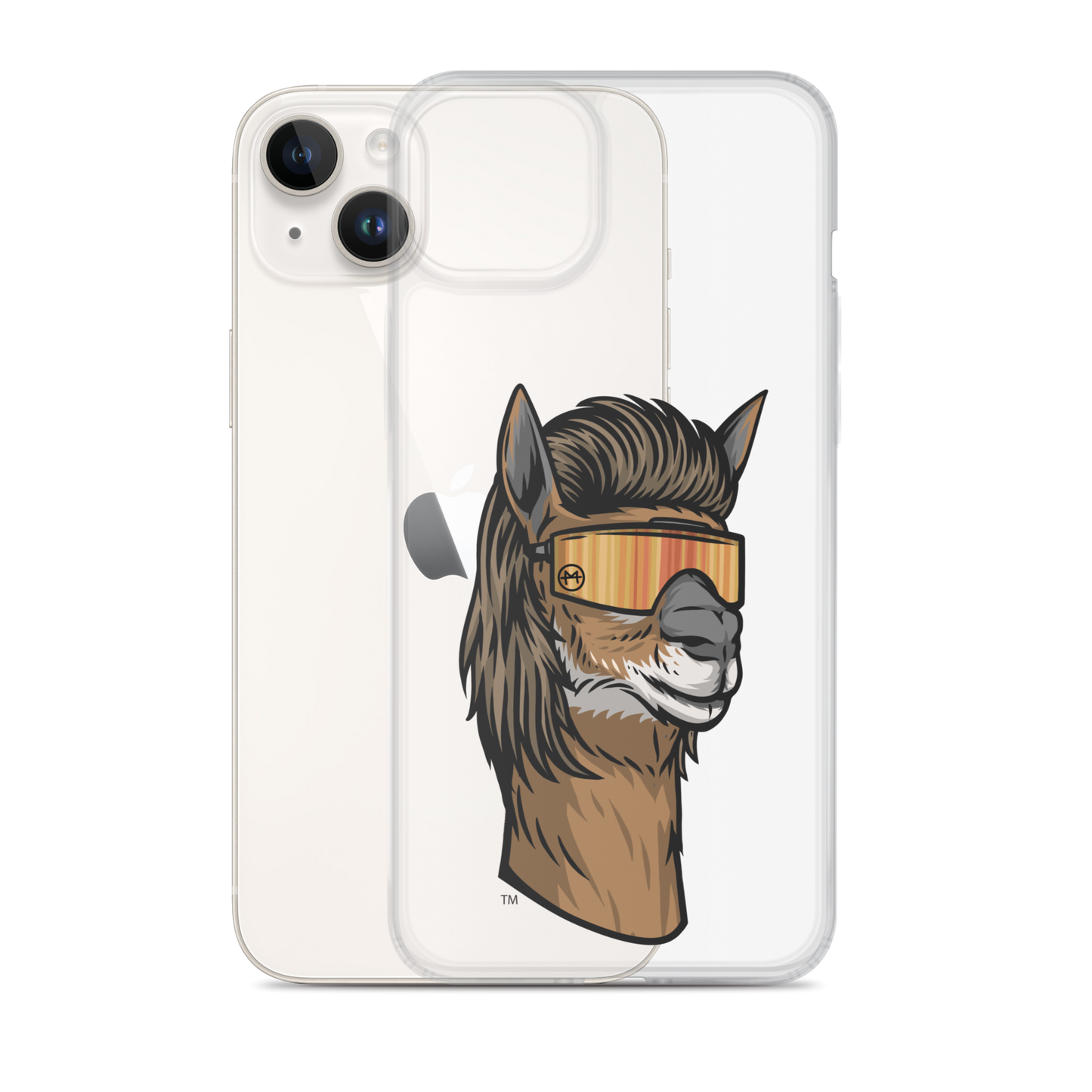 Llama Mullet iPhone Case - Clear