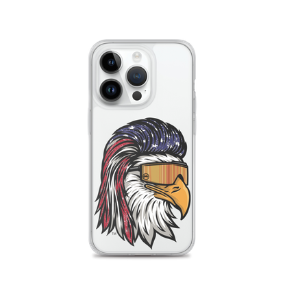 Eagle Mullet USA iPhone Case - Clear
