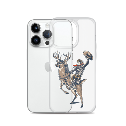 Deer Mullet Cowboy iPhone® Case - Clear