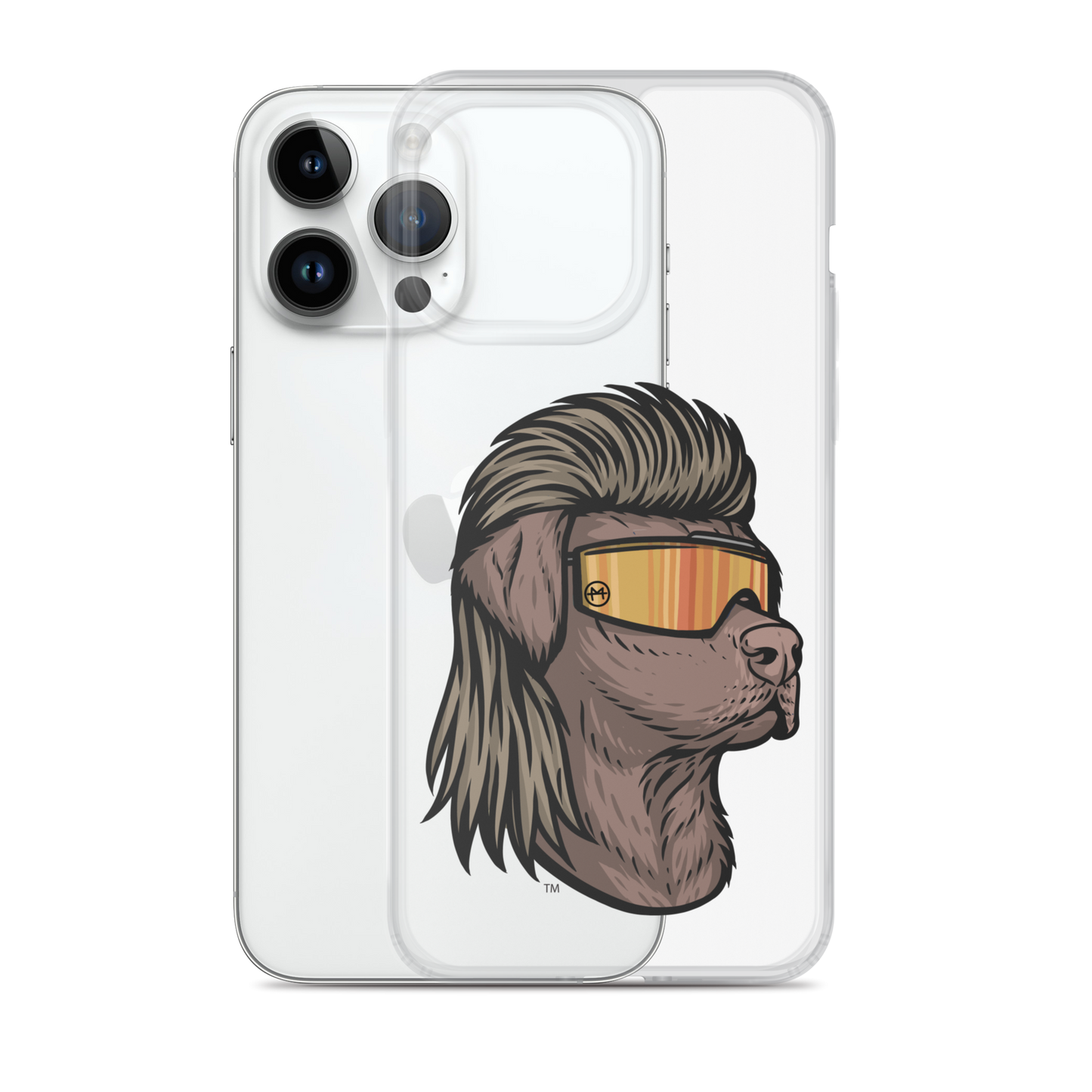 Chocolate Lab Mullet iPhone Case - Clear