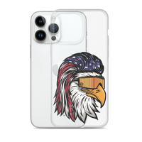 Eagle Mullet USA iPhone Case - Clear