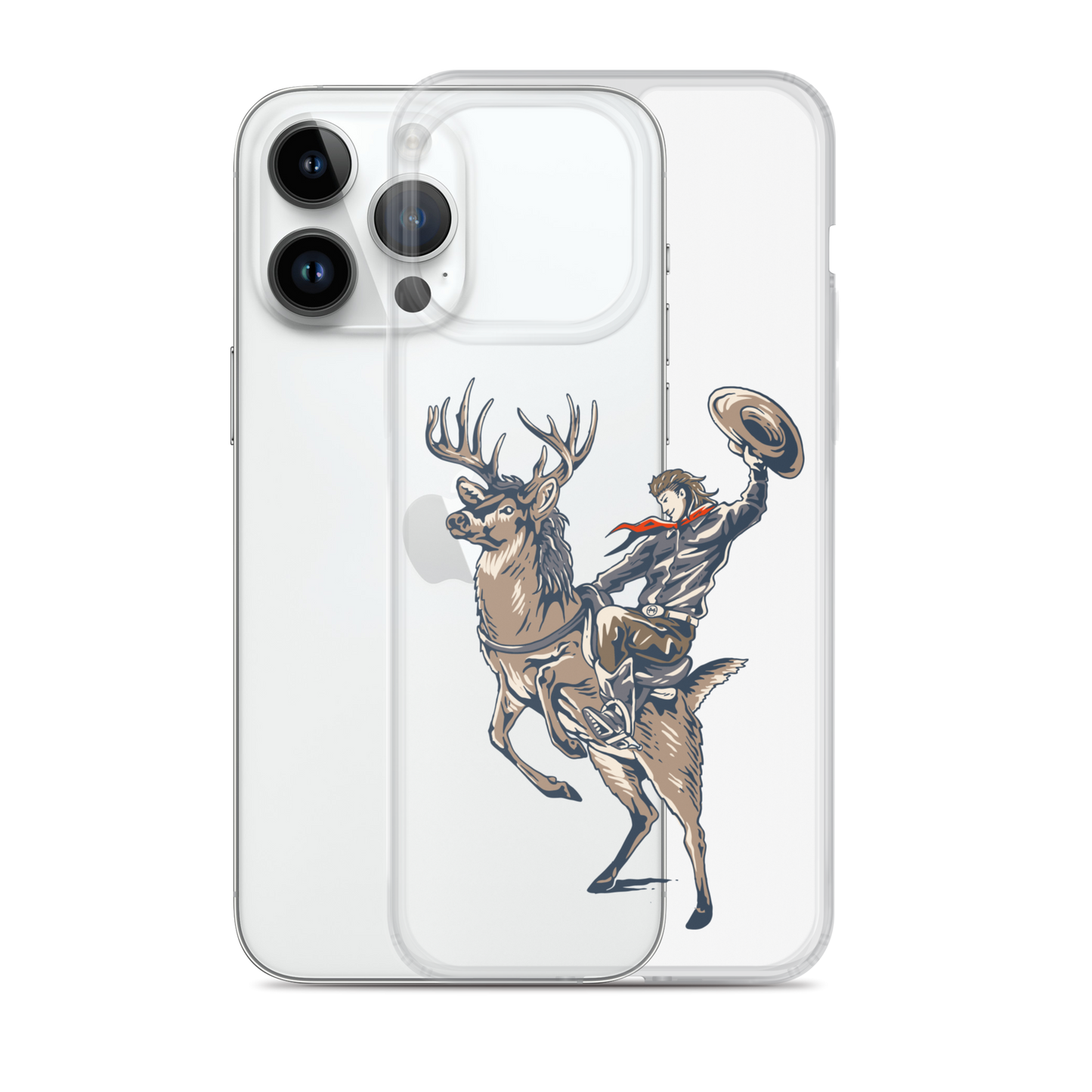 Deer Mullet Cowboy iPhone® Case - Clear