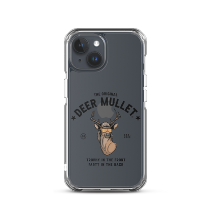 Deer Mullet Motto iPhone Case - Clear