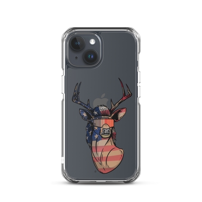 Deer Mullet USA 2.0 iPhone Case - Clear