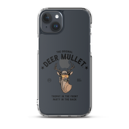 Deer Mullet Motto iPhone Case - Clear