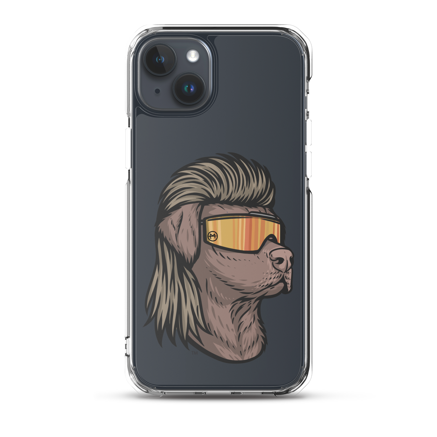 Chocolate Lab Mullet iPhone Case - Clear