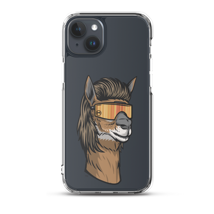 Llama Mullet iPhone Case - Clear