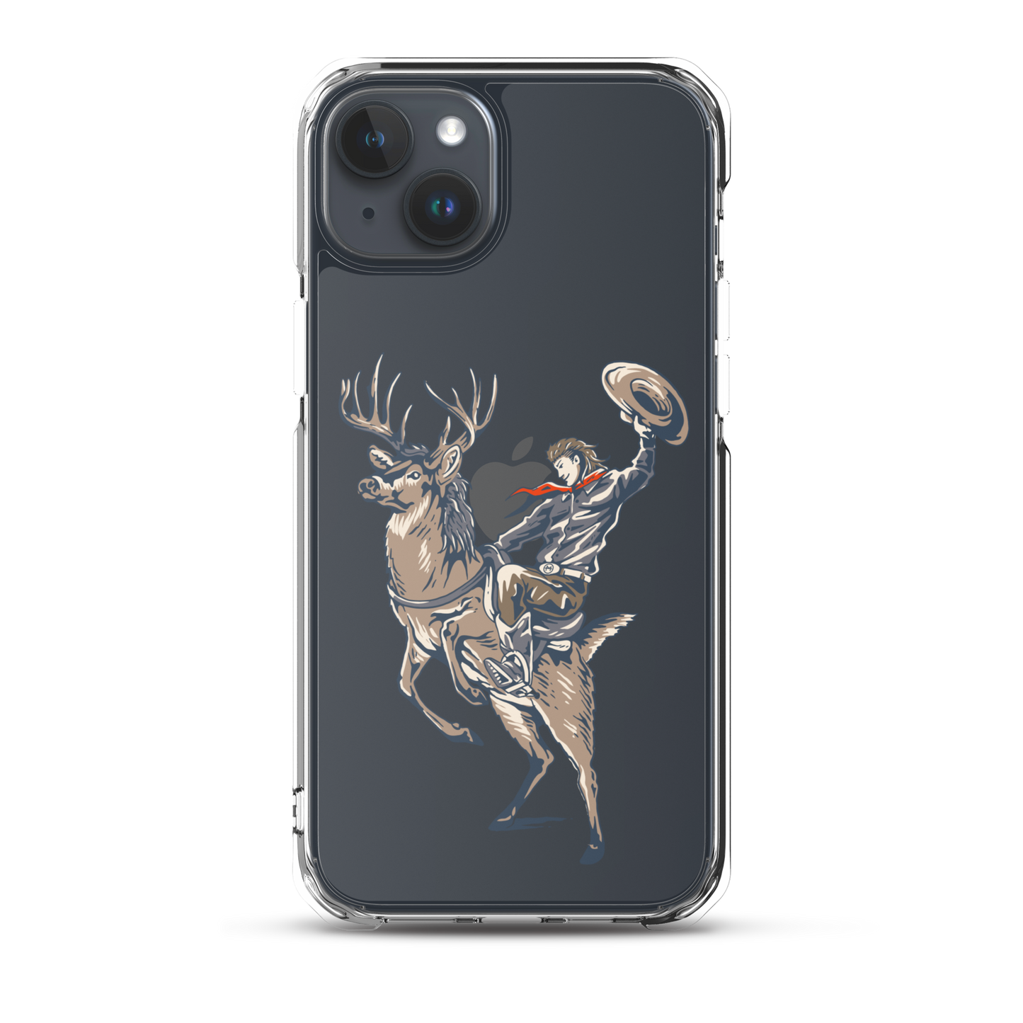 Deer Mullet Cowboy iPhone® Case - Clear
