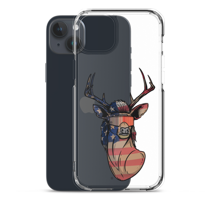 Deer Mullet USA 2.0 iPhone Case - Clear