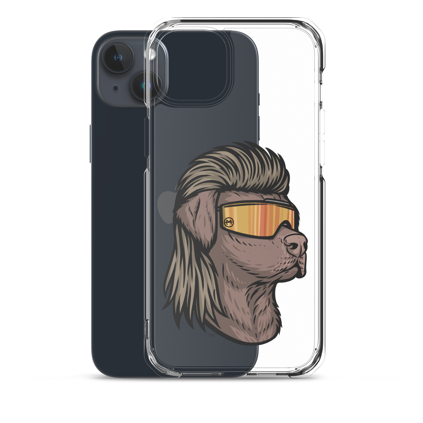 Chocolate Lab Mullet iPhone Case - Clear