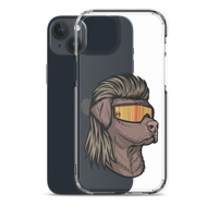 Chocolate Lab Mullet iPhone Case - Clear