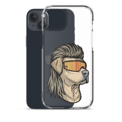 Yellow Lab Mullet iPhone Case - Clear