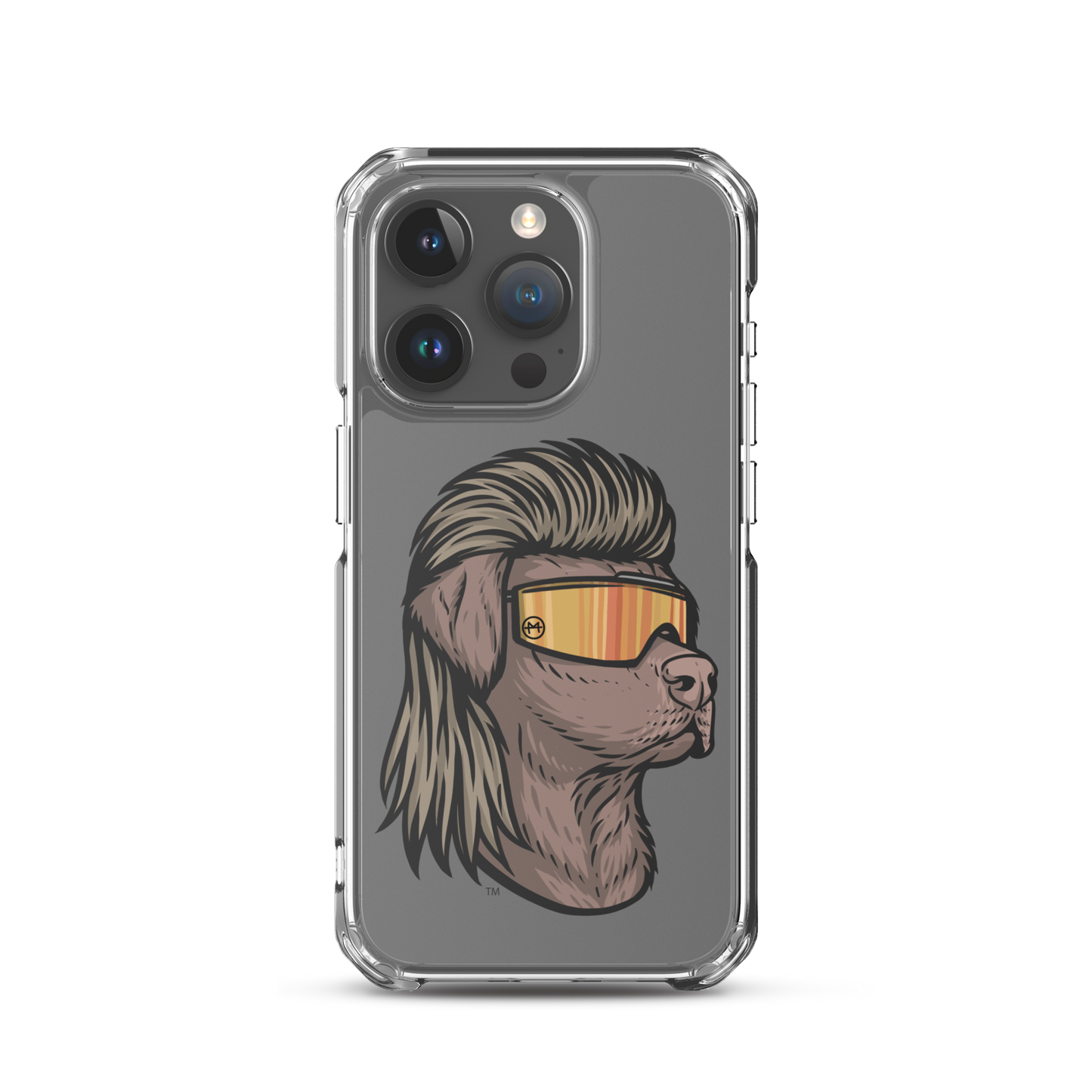 Chocolate Lab Mullet iPhone Case - Clear